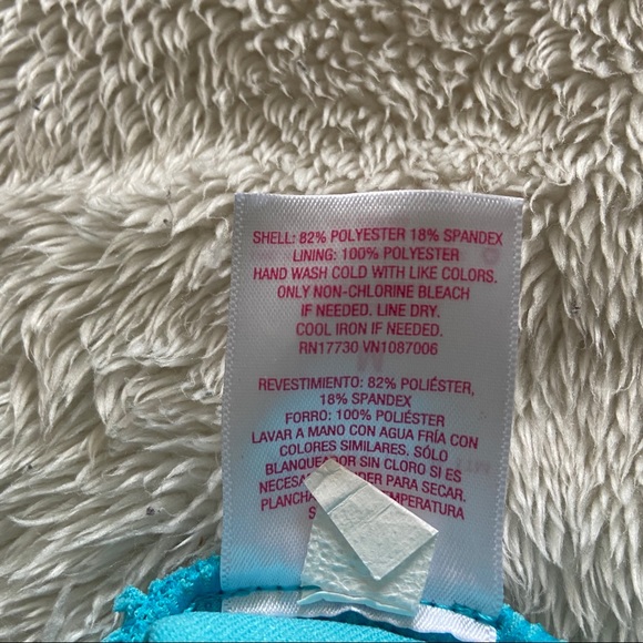 NWOT Xhilaration Blue Ribbed Bathing Suit Top - Picture 5 of 5